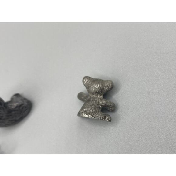 Lot of 3 Vintage Pewter Figures Two Teddy Bears & Rocking Horse Stamped Dated - Picture 6 of 8